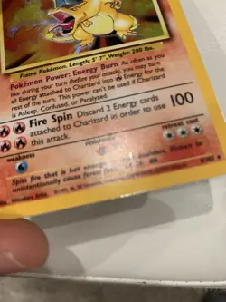 Pokemon TCG Charizard Base Set 4/102 Unlimited Holo Rare Card Ungraded - Image 2