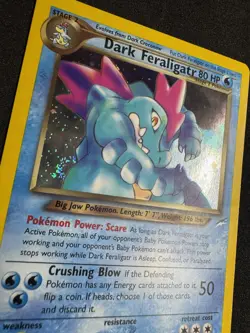 Pokemon TCG Dark Feraligatr Holo Card 5/105 Neo Destiny Unlimited 2000 Played - Image 2
