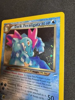 Pokemon TCG Dark Feraligatr Holo Card 5/105 Neo Destiny Unlimited 2000 Played - Image 3