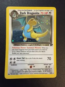 Pokemon Dark Dragonite Team Rocket 5/82 Holo Rare Unlimited Card English 2000 - Image 1