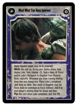 Star Wars CCG Special Edition Oversized Promo Card - Mind What You Have Learned - Image 1