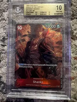 One Piece CCG Shanks Wings of the Captain Card OP06-007 BGS 10 Steal 4rm Me - Image 1