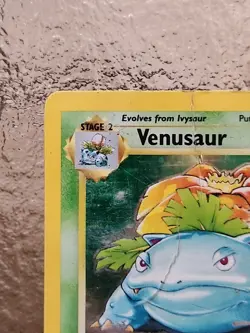 Pokemon TCG Venusaur Base Set Holo Unlimited Rare Card 15/102 1999 WOTC Vintage - Image 4