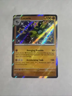 Pokemon TCG Lucario Paldean Fates Shiny Rare Holo Card 174/091 NM/M Condition - Image 1