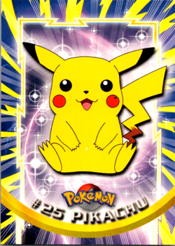 Pikachu #25 Pokemon Card Blue Topps Logo Label - 1999 TV Series - Image 1