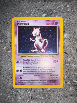 Pokemon TCG Cards Mewtwo 10/102 Base Set Holo Rare LP - Image 4