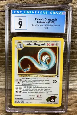 Erikas Dragonair 4/132 Gym Heroes Holo Rare Pokemon Card CGC 9 Blue Label - Image 1
