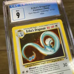 Erikas Dragonair 4/132 Gym Heroes Holo Rare Pokemon Card CGC 9 Blue Label - Image 3