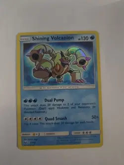 Pokemon TCG Shining Volcanion Shining Legends Holo Card 27/73 - Image 1