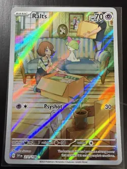 Pokemon TCG Ralts Scarlet & Violet Base Set Holo Illustration Card 211/198 NM - Image 1