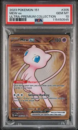 2023 Pokemon Mew ex Full Art 151 UPC Gold Metal Promo Card 205/165 PSA 10 GEM MT - Image 1