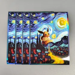 Pokemon TCG Card Sleeves: Van Gogh Starry Night (4 designs, 4 of each) 16 sheets - Image 4