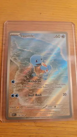 Squirtle 170/165 Sv: Scarlet & Violet 151 Holo Pokemon TCG Card Full Art - Image 1