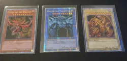 EGYPTIAN GOD CARDS OBELISK SLIFER RA LC01 Quarter Century Secret Rare Yugioh TCG - Image 1