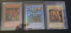 EGYPTIAN GOD CARDS OBELISK SLIFER RA LC01 Quarter Century Secret Rare Yugioh TCG - Image 2