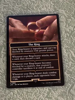The Ring Tempts You 13 Token Card MTG LOTR Tales of Middle Earth 2023 MT 9.0 + - Image 1