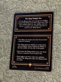 The Ring Tempts You 13 Token Card MTG LOTR Tales of Middle Earth 2023 MT 9.0 + - Image 2