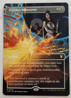 Flawless Maneuver (Borderless) Commander Masters Regular Rare NM+ - Image 1