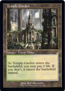 Temple Garden (Retro Frame) Ravnica Remastered - Magic MTG NM - Image 1