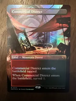Commercial District : MTG *FOIL Borderless* Murders at Karlov Manor #0324 / NM - Image 1