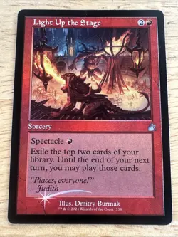Light Up the Stage RETRO FRAME FOIL, Ravnica Remastered, MTG NM/M - Image 1