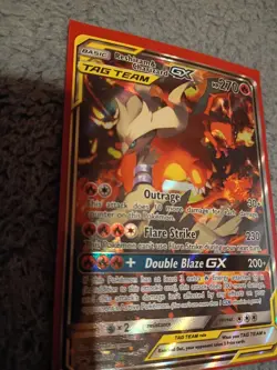Pokemon Reshiram & Charizard GX SM201 Sun & Moon Black Star Promo Clean Card - Image 3