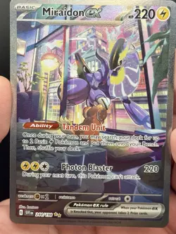Miraidon ex 244/198 Secret Rare Double Rare Holo Pokemon Card NM - Image 3