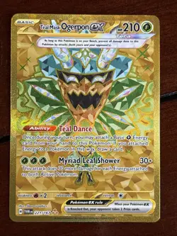 Pokemon Twilight Masquerade Teal Mask Ogerpon Ex 221/167 Hyper Rare Holo - Image 1