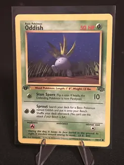 Oddish 58/64 Uncommon Jungle 1st Edition Vintage WOTC Pokemon TCG - Image 1
