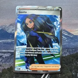 2023 Pokemon TCG Scarlet & Violet Obsidian Flames 218 Geeta Ultra Rare Holo NM - Image 1