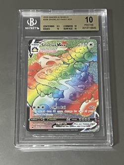 BGS PRISTINE 10 2020 Pokemon Sword & Shield Full Art/Snorlax Vmax #206 Secret - Image 1
