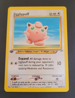 Jigglypuff 44/105 Ex/NM 1st Edition Neo Destiny Common Pokemon - Image 1