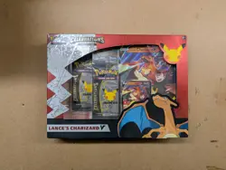 Pokemon TCG: Celebrations 25th Anniversary Lance's Charizard V Box New & Sealed - Image 1