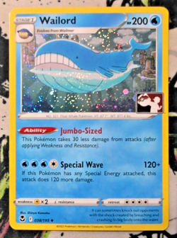 Wailord 038/195 Holo Pokemon Play! Prize Pack Series 3 - Image 1