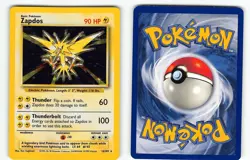 ZAPDOS 16/102 RARE BASE SET POKEMON LP - Image 1