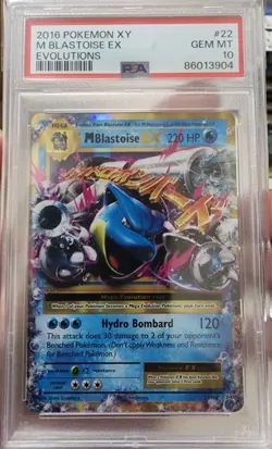 PSA 10 M Blastoise EX 22/108 Pokemon XY Evolutions 2016 - Image 1