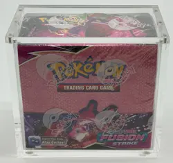 Pokemon TCG Sword & Shield Fusion Strike Booster Box Sealed w/ Acrylic Case - Image 1