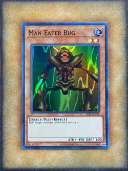 Yugioh Man-Eater Bug LOB-EN108 Super Rare 25th Anniversary NM - Image 1