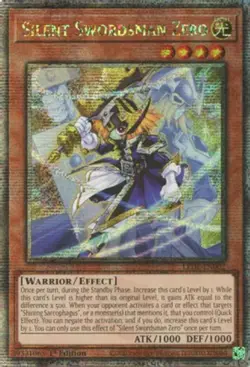 Yugioh! Silent Swordsman Zero - LEDE-EN002 - Quarter Century Secret Rare - 1st E - Image 1