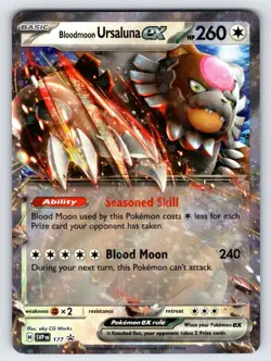 Bloodmoon Ursaluna ex SVP 177 S&V Pokemon Card TCG Ultra Rare Promo - Nm - Image 1