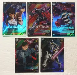 Lot of 5 Japanese Mobile Suit Gundam Arsenal Base Master Rare Card set - Image 1