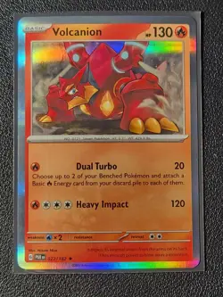 reverse holo Volcanion 022/182 Pokemon card SV Paradox Rift rare NM - Image 1