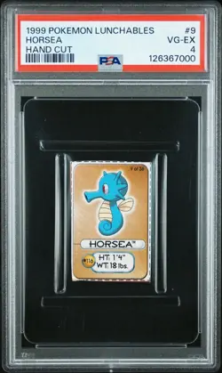 Horsea Pokemon Card Lunchables Hand Cut 1999 Nintendo WOTC PSA 4 POP 1 - Image 1