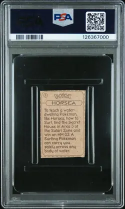 Horsea Pokemon Card Lunchables Hand Cut 1999 Nintendo WOTC PSA 4 POP 1 - Image 2
