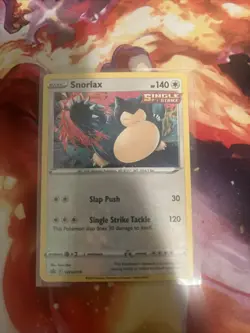 LP-NM Snorlax SWSH119 Black Star Promo Holo Pokemon Card In Top Loader - Image 1