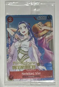One Piece Card Game Nefeltari Vivi ST01-009 Pre-Release Winner Promo sealed mint - Image 1