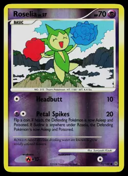 Pokemon Card - Roselia Stormfront 72/100 Common Reverse Holo - Image 1