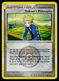 Pokemon Card - Volkner's Philosophy Rising Rivals 98/111 Uncommon Reverse Holo - Image 1