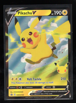Pikachu V SWSH143 SWSH: Sword & Shield Promo Cards Holo Near Mint Pokemon TCG - Image 1