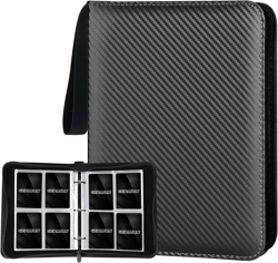 4 Pocket Card Binder, Premium Zip Trading Card Binder, 400 Double Sided Pocket P - Image 1